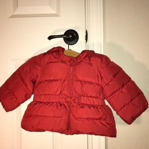 BabyGap Infant Girl Red Puffer Jacket